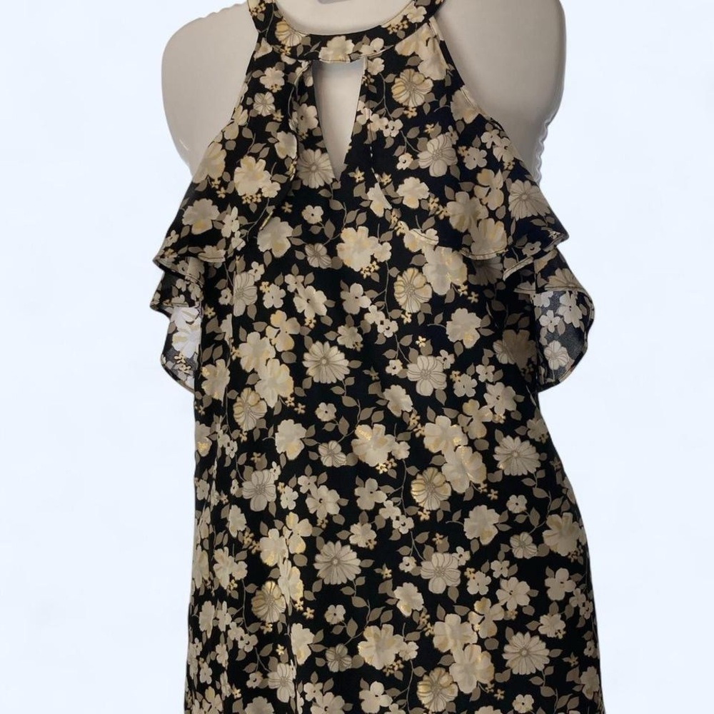Black, White and Gold Floral Mini Top S Candies